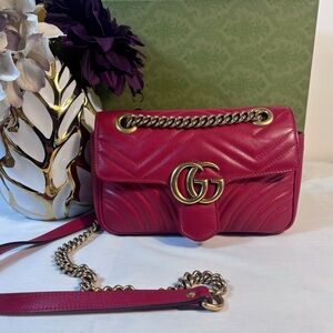 Gucci mini Flap Marmont Red